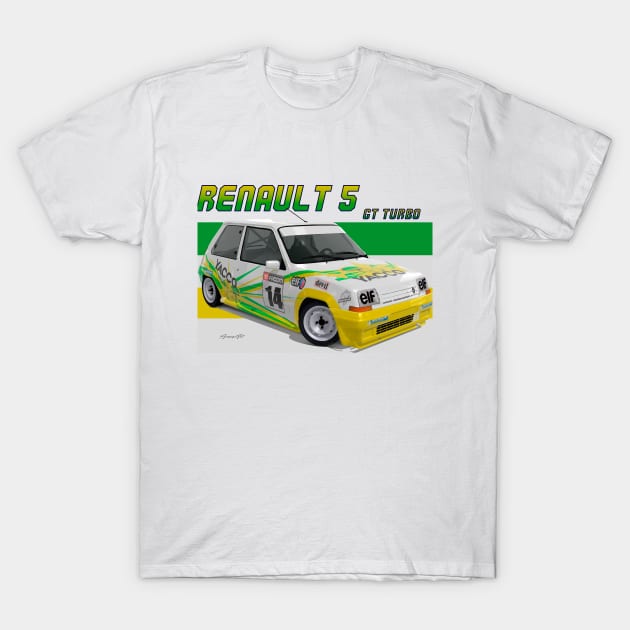 Renault 5 GT Turbo T-Shirt by PjesusArt